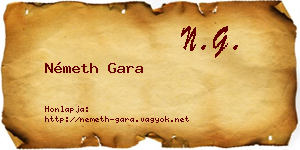 Németh Gara névjegykártya